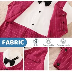 Bodysuit de algodão confortável para meninos e meninas, manga curta, bonito vestido de festa, roupas de bebê, verão, 0-18m - loja online