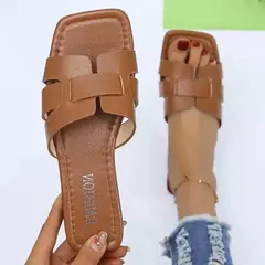 Sandálias femininas de praia ao ar livre, chinelos femininos, slides de design de marca, sapatos de luxo, verão, tendência, tamanho grande, 43, 2024