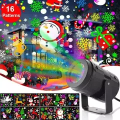 Imagem do Luzes LED Do Projetor Do Floco De Neve, Lâmpada De Projeção Interior, Holofotes Giros, Dia Das Bruxas E Festival De Natal, 16 Padrões