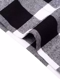 Conjunto de pijama xadrez solto masculino, tops casuais, Homewear - comprar online