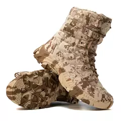 Ankle Boots de couro para homens, Sapatos de caminhada ao ar livre, Desert Combat Boots, Sapatos de segurança do trabalho - comprar online