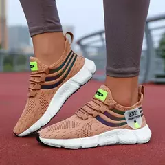 Sapatilhas femininas vulcanizadas leves, calçados esportivos casuais, tênis de caminhada, tênis respirável, verão na internet