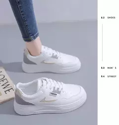 Imagem do Tênis de plataforma casual feminino, combina com tudo, tênis esportivo, corrida, academia, designer, sapatilhas, novo, primavera, 2022