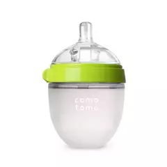 Garrafa de silicone para crianças, BPA Free Feeding Bottle para crianças, Verde e rosa, 5 oz e 8 oz, 2 pacotes