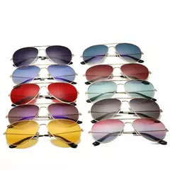 Óculos de sol clássicos Retro Pilot Ocean para homens e mulheres, metal unissex, vermelho, amarelo, 3025, óculos de direção, verão, 2024 - loja online