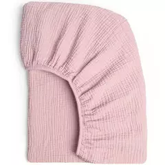 Imagem do Conjunto de cama de algodão para bebê recém-nascido, cor lisa, musselina, berço cabido folha, lençol berço