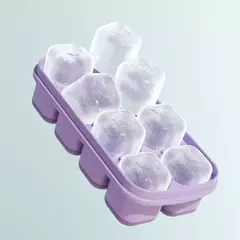 Bandeja de gelo do silicone do produto comestível PP, Caixa do suplemento alimentar, baixa temperatura com tampa, fácil de limpar, caixa do molde do bolo do arroz do bebê das crianças