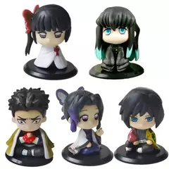Q Versão Demon Slayer Action Figure Set, Boneca Fantasma Sentada, Tanjiro, Nidouzi, Inosuke, Zenizu Movie Model, Kid Toy Gift, 10pcs - Wolf Magazine