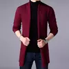 Cardigã fino de malha masculino, 5 cores, casacos de suéter, jaqueta justa, monocromática, roupa casual, novo, 2023
