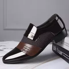Sapatos de encochonamento de couro masculino, moda Oxfords, ternos clássicos de negócios, sapatos novos, 2020