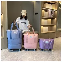 Saco De Duffle Expansível Impermeável, Grande Capacidade, Roda Universal, Viagem De Negócios, Esperando Armazenamento De Nascimento, Viagem na internet