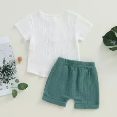 Ma & baby-camiseta e shorts de manga curta para crianças de 0 a 3 anos, roupas de verão para bebê