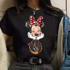Moda mickey minnie mouse disney camiseta roupas femininas verão manga curta topos casuais camiseta kawaii - loja online