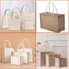 Saco De Mercearia De Serapilheira Portátil, Tote Da Lona, Sacola De Compras, Bolsas Ecológicas De Ombro, Saco De Armazenamento De Algodão