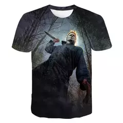 Homens e mulheres Michael Myers 3D Print Horror Movie T-shirts, camiseta de streetwear extragrande, Harajuku Tees, tops infantis, roupas de Halloween - Wolf Magazine