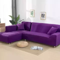 Imagem do Monocromático Elastic Capas Sofá para Sala, L Shaped Canto Sofá Capa, Protetor de Cadeira Slipcover, 1, 2, 3, 4 Lugares