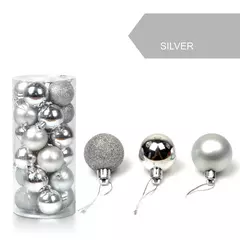 Christmas Tree Bauble Pendurado Ornamento para Decoração de Casa, Xmas Ball, Pendant Balls, Party Decor, 30mm, 24Pcs na internet
