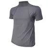 Resident 4 Leon fantasia de cosplay masculina, camiseta cinza apertada, camiseta tática ao ar livre, camiseta de brincadeiras de fãs, festa de Halloween, verão