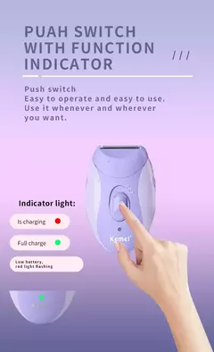 Kemei-Depiladora Elétrica Recarregável para Mulheres, 4in 1, Depilação Facial do Corpo, Aparador de Biquíni para Pernas, axilas na internet