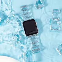 Pulseira Link Transparente para Apple Watch, Banda 44mm Ultra, 49mm, 41mm, 45mm, 40mm, 42mm, 38mm, iWatch Series 8, 7, 6, 5, 4, 3, SE - comprar online