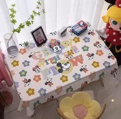 Toalha De Mesa Mickey Mouse Dos Desenhos Animados Da Disney Para Crianças, Mesa De Jantar Americana, Toalha De Mesa De Café Retro, Toalha De Mesa Quadrada na internet