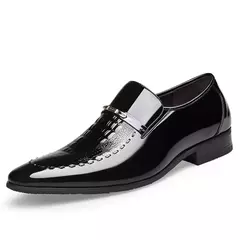 Imagem do Sapatos Oxford de couro de crocodilo masculino, sapatos clássicos, casual de negócios, tênis formais, tamanho grande, escritório, casamento, festa