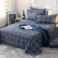 Home Textile Conjunto de lençóis com fronhas, cama plana, Lovers Room, Material de algodão, 3pcs - loja online