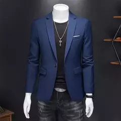 Blazer casual de negócios masculino, vestido de casamento noivo, tops de terno boutique, casaco monocromático, marca de alta qualidade, moda - comprar online