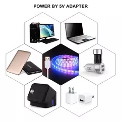 USB Estética LED Strip Lights, Decoração de Natal, Quarto, Armários, Cozinha, TV Ambient Ring Light, Neon Wall Lamps, 5m