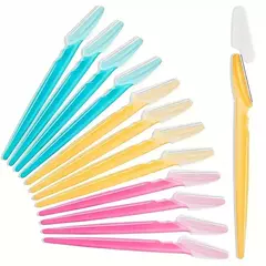 Modelador de sobrancelha em aço inoxidável para mulheres, navalha, ferramenta fácil removedor de pêlos faciais, guarda para segurança