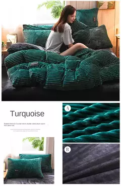Grossa Monocromática Velvet Duvet Cover, Warm Bedding Set, Double Soft Quilt Cover, Twin Queen e Rei Consolador, Inverno, 220*240