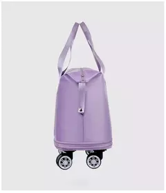 Bagagem expansível roda universal, grande capacidade, separação seca e úmida, leve, saco de armazenamento para viagens e fitness - Wolf Magazine