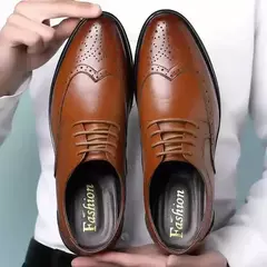 Sapatos de couro genuíno dos homens verão oco para fora plus size luxo homem sapatos de negócios calçados de casamento sapato casual masculino
