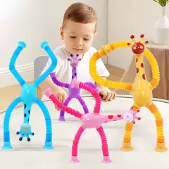 Imagem do Stretch Tube for Stress Relief, Brinquedos de ventosa, Variety Shape, Squeeze Toy para crianças, Telescópico Girafa Fidget, Fole Sensorial, Anti-Stress Squeeze Toy