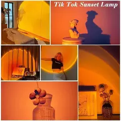 LED USB Sunset Lamp, Nightlights, Projetor, Birthday Party, Mood Lights, Quarto, Sala de estar, Fotografia de parede
