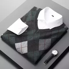 Suéter de malha sem mangas masculino, colete jacquard casual para negócios, plus size 6XL 7XL 8XL, primavera e outono 2022 na internet