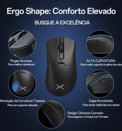 Delux M900 PRO Mouse Gamer Sem Fio com Taxa de Polling de 8K, Sensor PAW3395, Dock de Carregamento RGB, Design Ergonômico, 63g Leve para Mãos Grandes Destro para PC e Notebook na internet