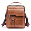 Bolsa de Ombro de Couro PU Masculina, Bolsas Crossbody, Business Flap, Mensageiro Sólido Masculino, Bolsa de Viagem, iPad, 9.7 ", iPad, Brand