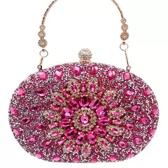 Bolsas De Embreagem De Strass Para Mulheres, Bolsa Redonda Dourada, Cristais Bolsas De Festa, Designer De Diamante, Bolsas Crossbody, Marca De Luxo, 2024 na internet
