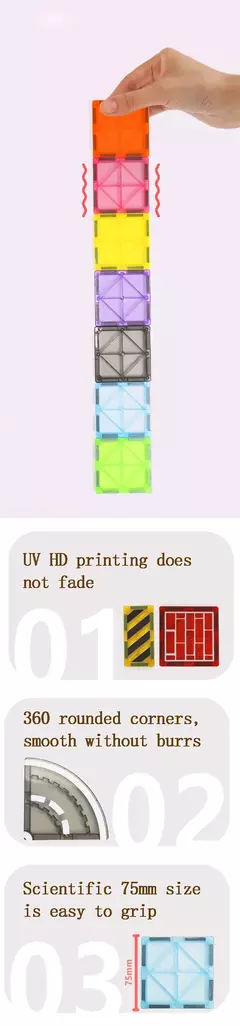 Pistas carros telhas magnéticas estrada crianças brinquedo blocos magnéticos carro rampa conjunto de construção telha sensorial jogos haste brinquedos para menino - Wolf Magazine