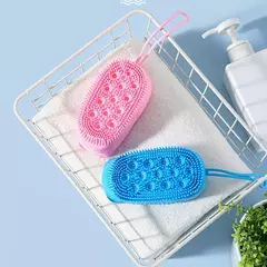 Imagem do Silicone Body Scrubber for Shower Esfoliante Esfoliante Esponja Escova De Banho De Espuma Massageador, Limpador De Pele, Almofada De Limpeza, Acessórios De Banheiro