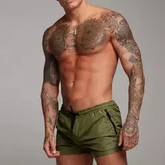 Calção de banho masculino, verão, shorts praia, calção boxer, maiô