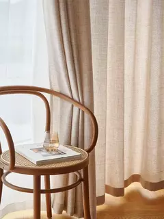 Japonês Linho Textura Janela Cortina, Madeira Natural Vento Transmissão de Luz, Não Transparência, Quarto e Sala na internet