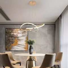 Dia540mm moderno led pingente lustre lâmpada 90-265v suspensão pendurado luzes do candelabro para sala de jantar cozinha bar loja - loja online