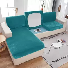 Sofá de pelúcia antiderrapante Slipcover, capa de sofá elástica para quarto, escritório, sala de estar, decoração de casa, sofá, protetor de móveis, 1pc - loja online