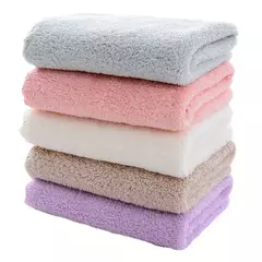 Toalha de rosto de veludo coral Absorvente de microfibra Toalha de mão quadrada de alta densidade Toalhetes de limpeza rápida Suprimentos de lenço limpo