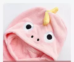 Toalha de banho com capuz coral para crianças, manto dos desenhos animados, roupão infantil, poncho para meninos e meninas na internet