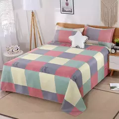 Folha de cama grossa lavada macia do pano do algodão, matéria têxtil home, poliéster, algodão, Pele-amigável, nenhumas tampas do descanso, 1PC - Wolf Magazine
