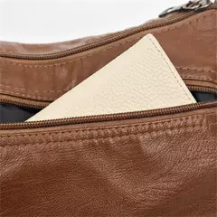 Bolsa de bolso multi couro PU vintage feminina, bolsas de ombro transversais femininas, bolsas de design de luxo, alta qualidade, 2023 - comprar online