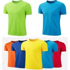 Quick Dry manga curta esporte t-shirt para homens e mulheres, ginásio Jerseys, instrutor de fitness, correndo t-shirt, Sportswear respirável, adolescente - loja online